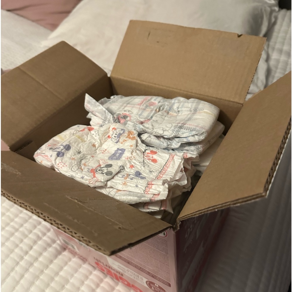 Wipes box full of diapers